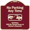 Signmission Designer Series-No Parking Any Time Violators Will Be Towed Away, 18" x 18", BU-1818-9966 A-DES-BU-1818-9966 - alternate 1